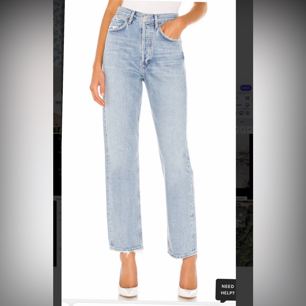 A golden Parker Jeans